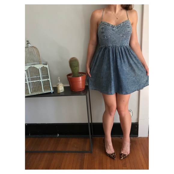 Nasty Gal Dresses & Skirts - Nasty Gal Denim Corset Dress